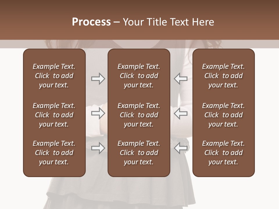 A Little Girl Standing In Front Of A Brown Background PowerPoint Template