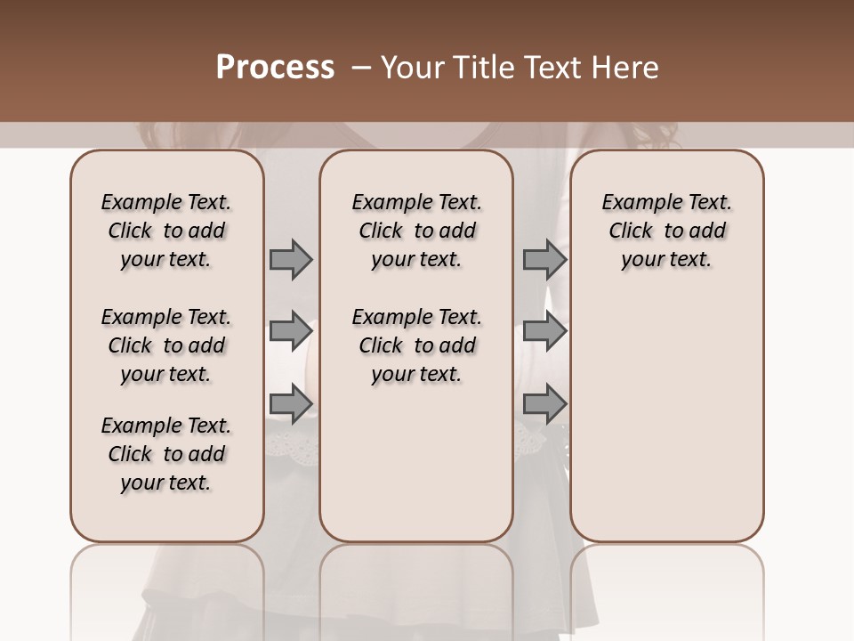 A Little Girl Standing In Front Of A Brown Background PowerPoint Template