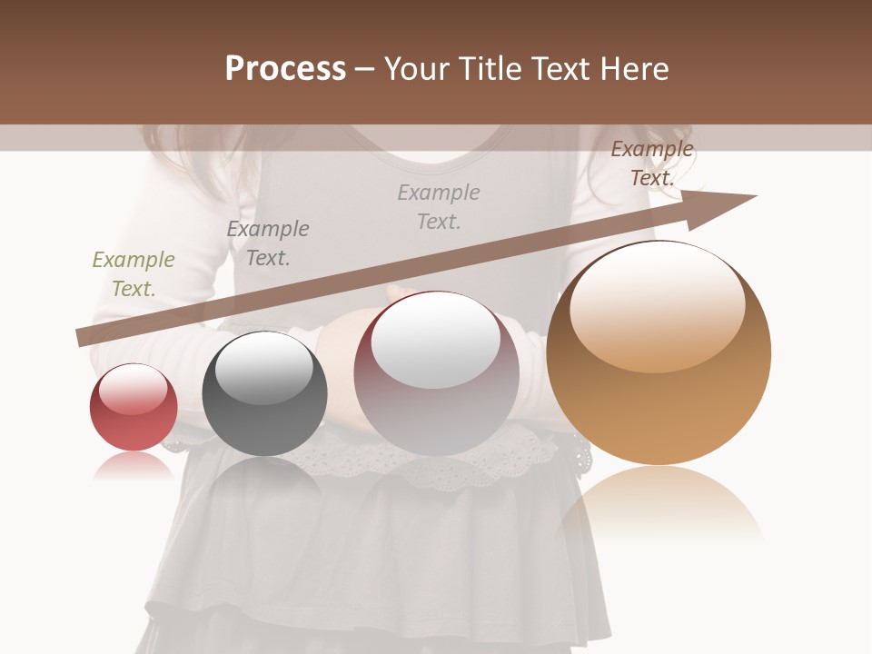 A Little Girl Standing In Front Of A Brown Background PowerPoint Template