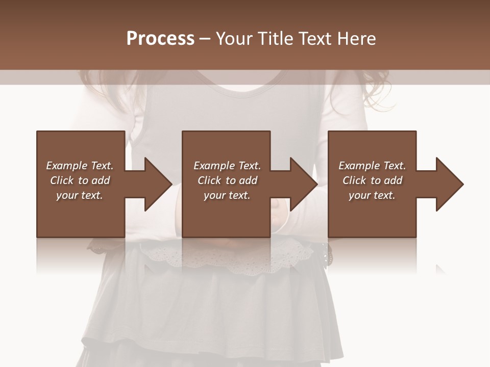 A Little Girl Standing In Front Of A Brown Background PowerPoint Template