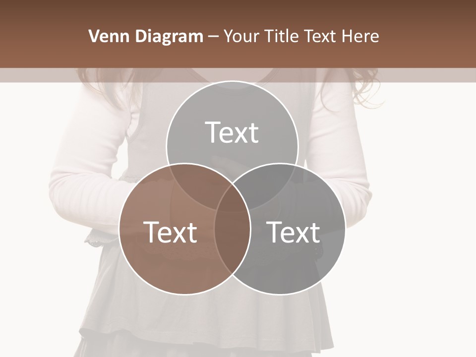 A Little Girl Standing In Front Of A Brown Background PowerPoint Template