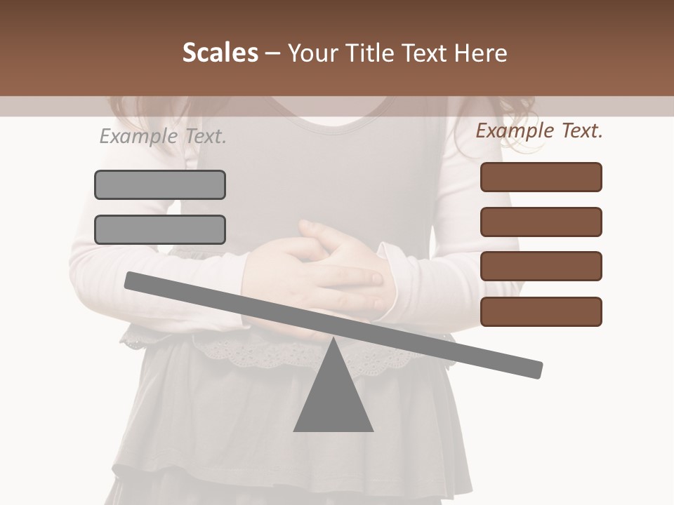 A Little Girl Standing In Front Of A Brown Background PowerPoint Template