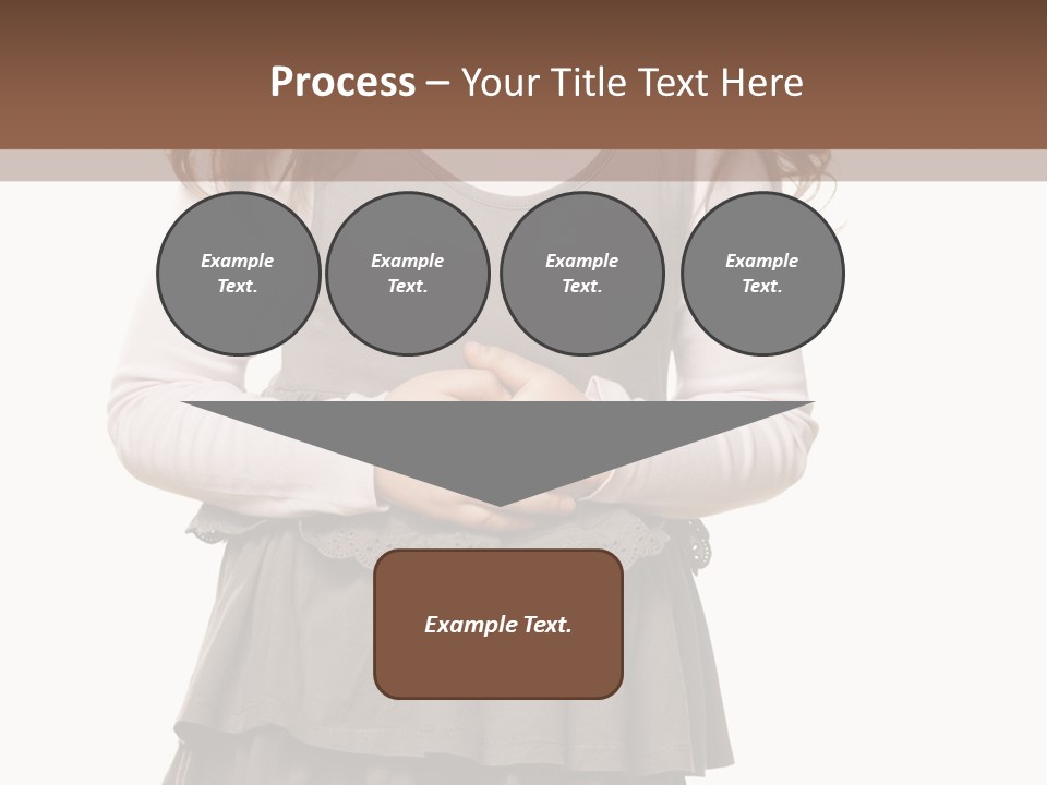 A Little Girl Standing In Front Of A Brown Background PowerPoint Template