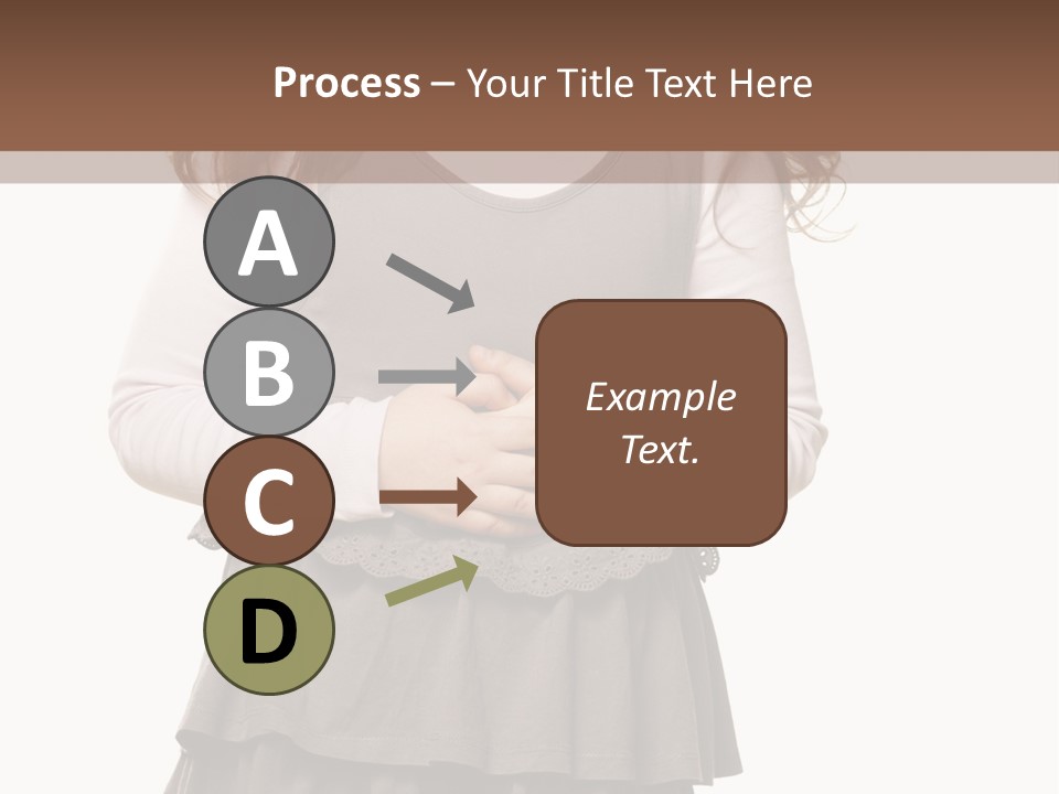 A Little Girl Standing In Front Of A Brown Background PowerPoint Template