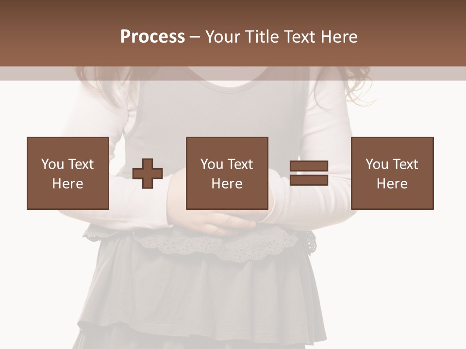 A Little Girl Standing In Front Of A Brown Background PowerPoint Template