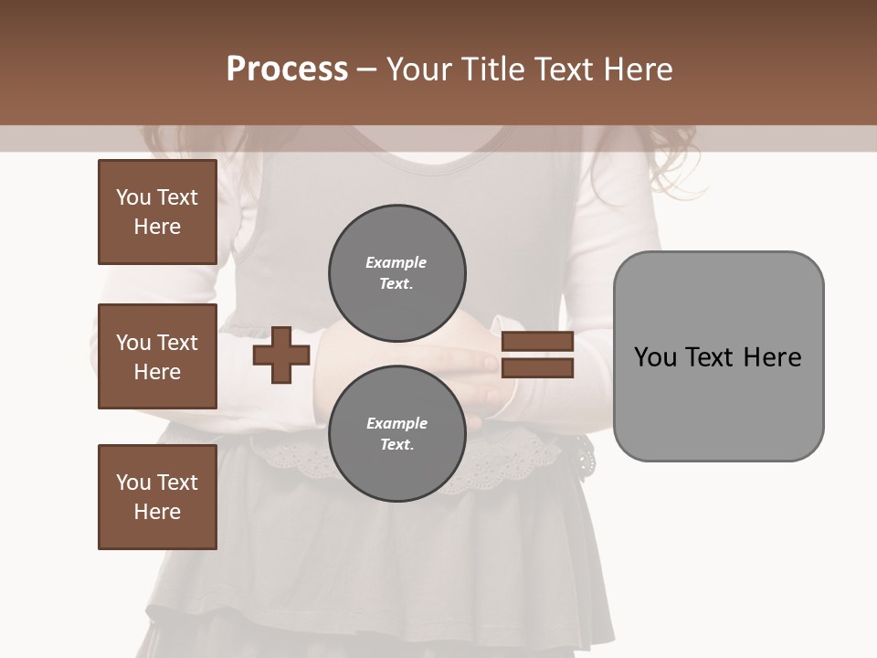 A Little Girl Standing In Front Of A Brown Background PowerPoint Template