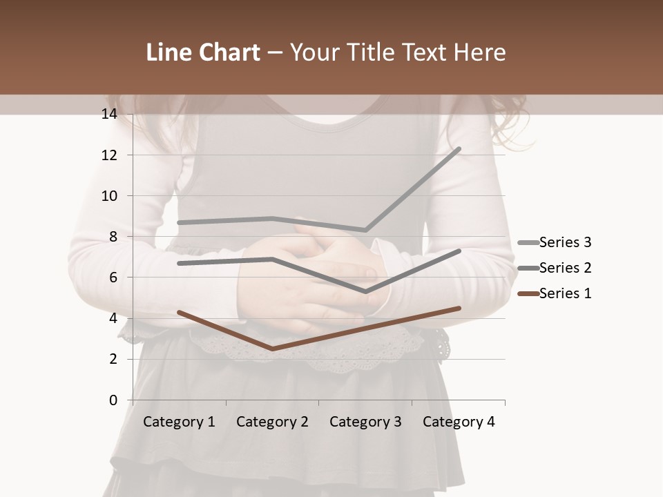 A Little Girl Standing In Front Of A Brown Background PowerPoint Template