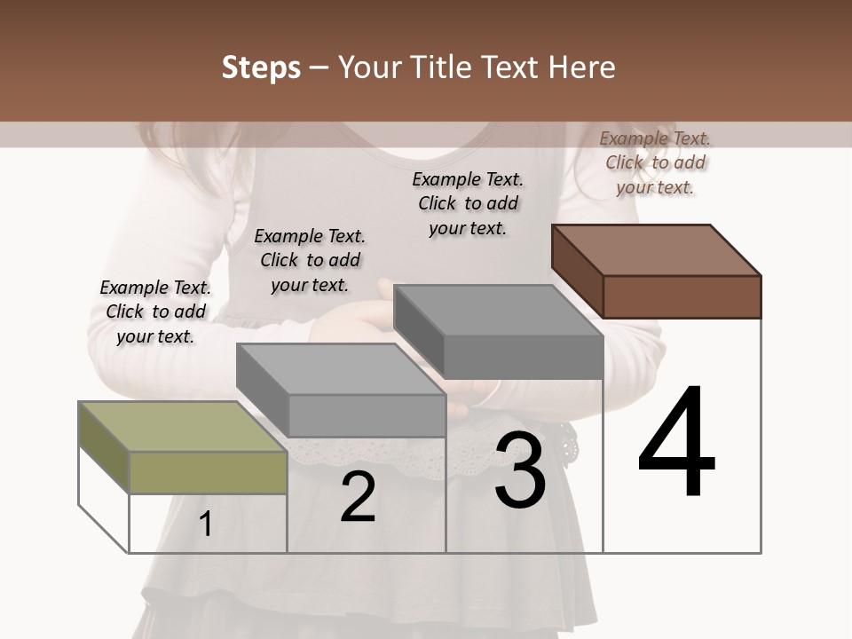 A Little Girl Standing In Front Of A Brown Background PowerPoint Template