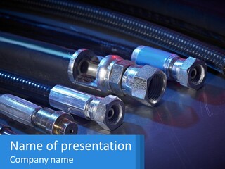 A Group Of Hoses Sitting On Top Of A Table PowerPoint Template