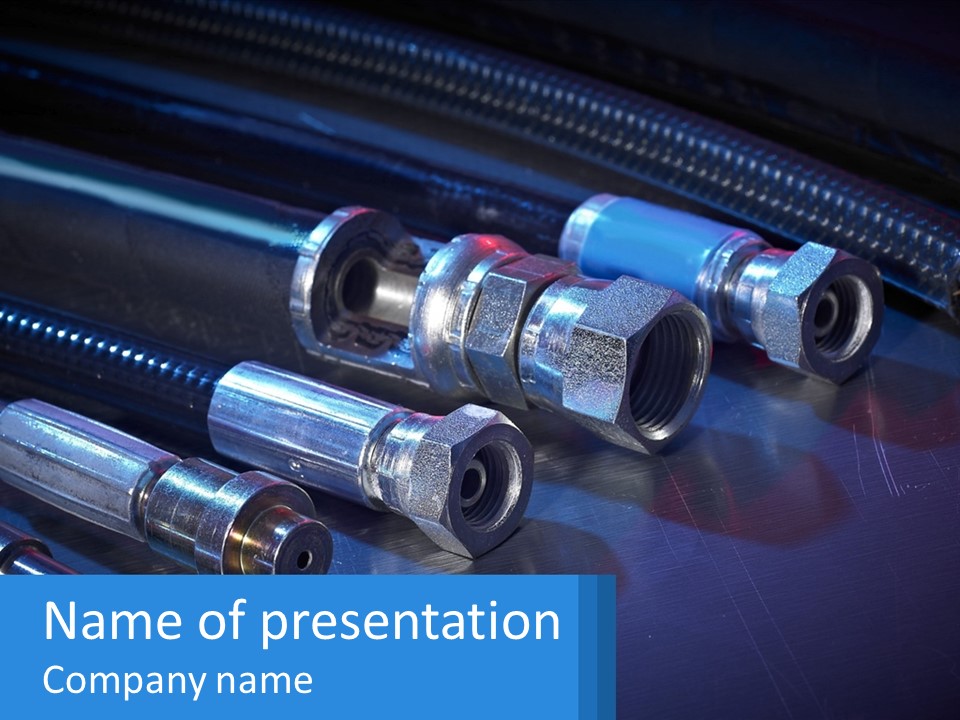 A Group Of Hoses Sitting On Top Of A Table PowerPoint Template