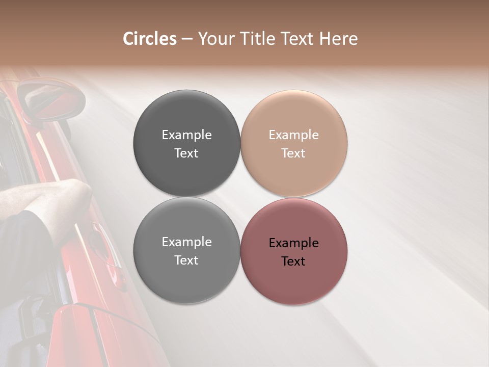 A Man Driving A Red Car On A Road PowerPoint Template