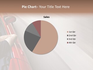A Man Driving A Red Car On A Road PowerPoint Template
