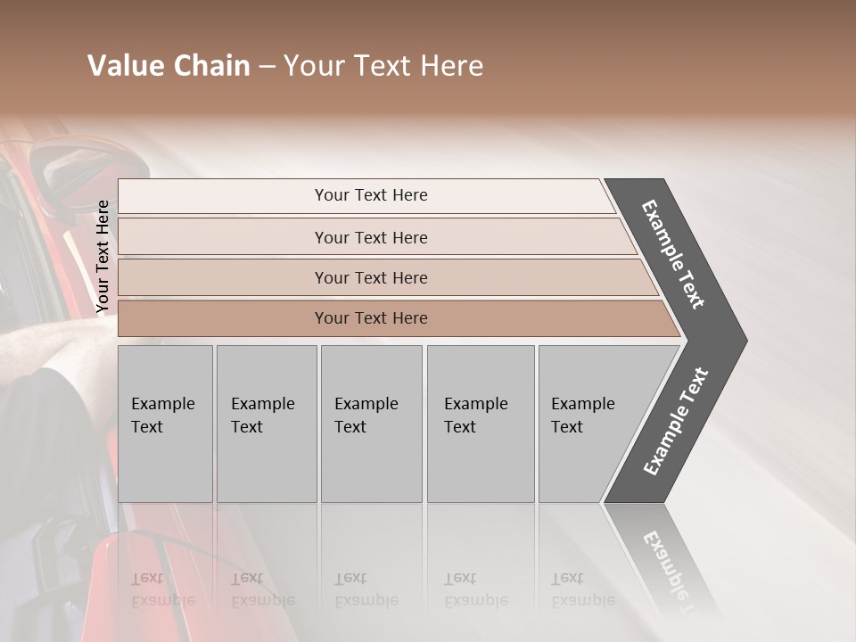 A Man Driving A Red Car On A Road PowerPoint Template