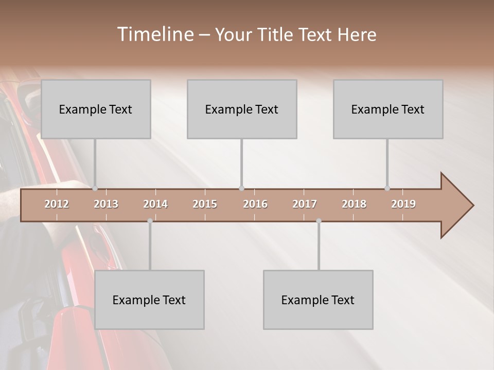 A Man Driving A Red Car On A Road PowerPoint Template