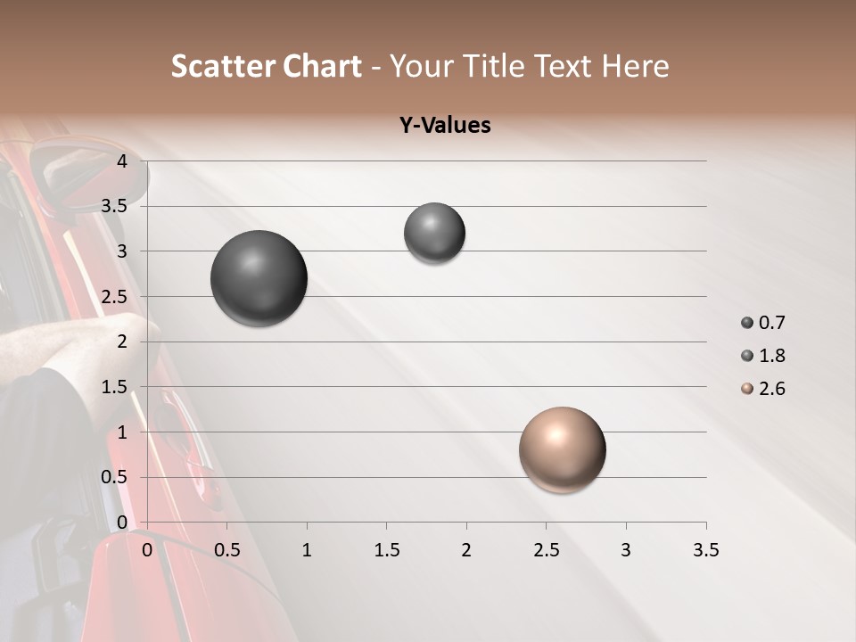 A Man Driving A Red Car On A Road PowerPoint Template
