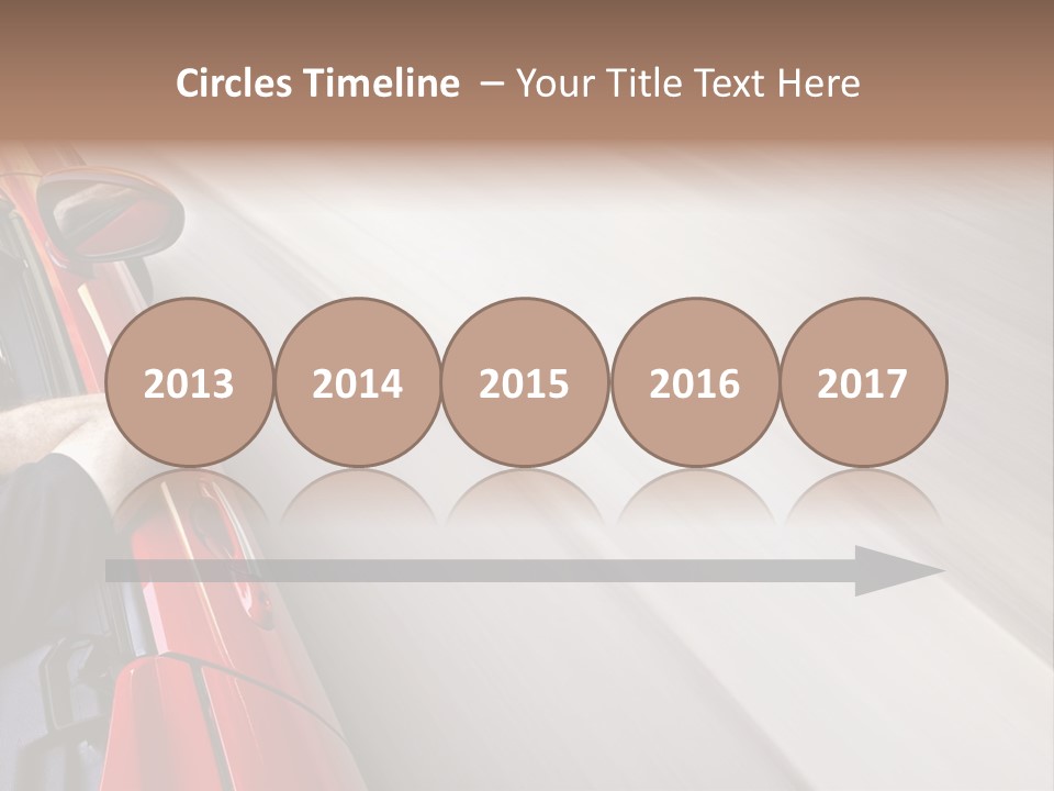 A Man Driving A Red Car On A Road PowerPoint Template