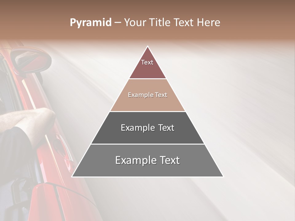 A Man Driving A Red Car On A Road PowerPoint Template