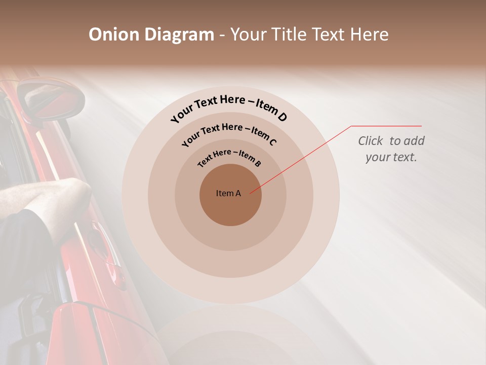 A Man Driving A Red Car On A Road PowerPoint Template