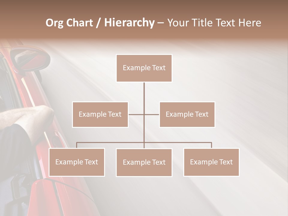 A Man Driving A Red Car On A Road PowerPoint Template