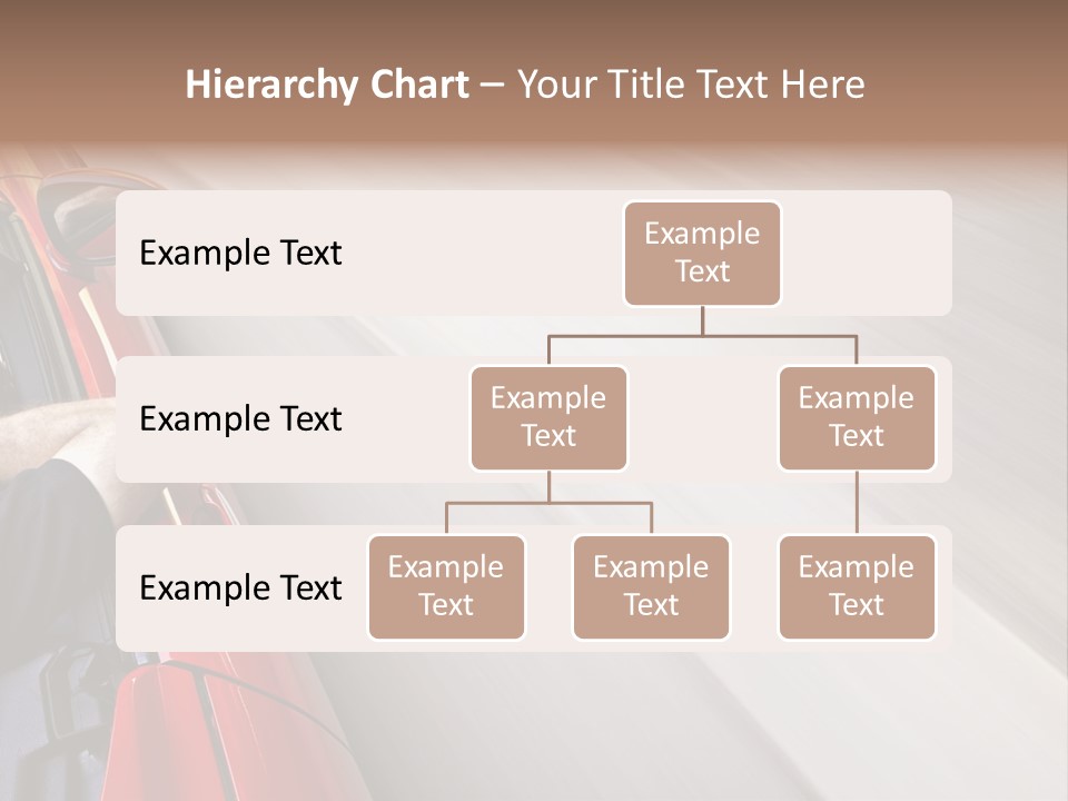 A Man Driving A Red Car On A Road PowerPoint Template