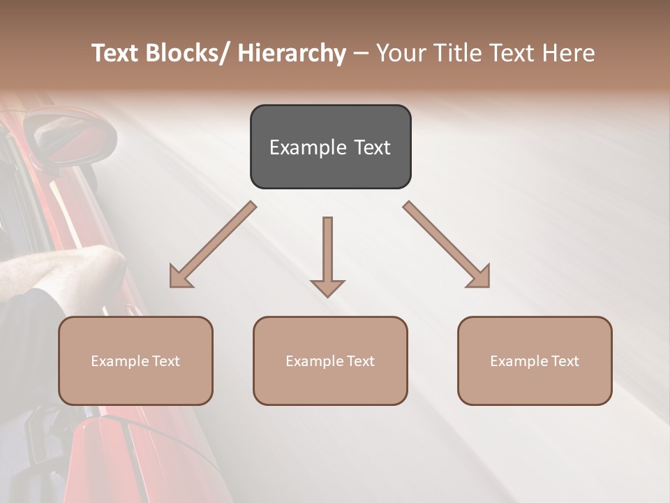 A Man Driving A Red Car On A Road PowerPoint Template