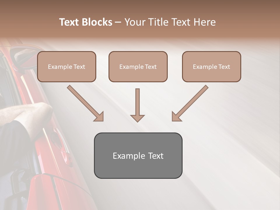 A Man Driving A Red Car On A Road PowerPoint Template