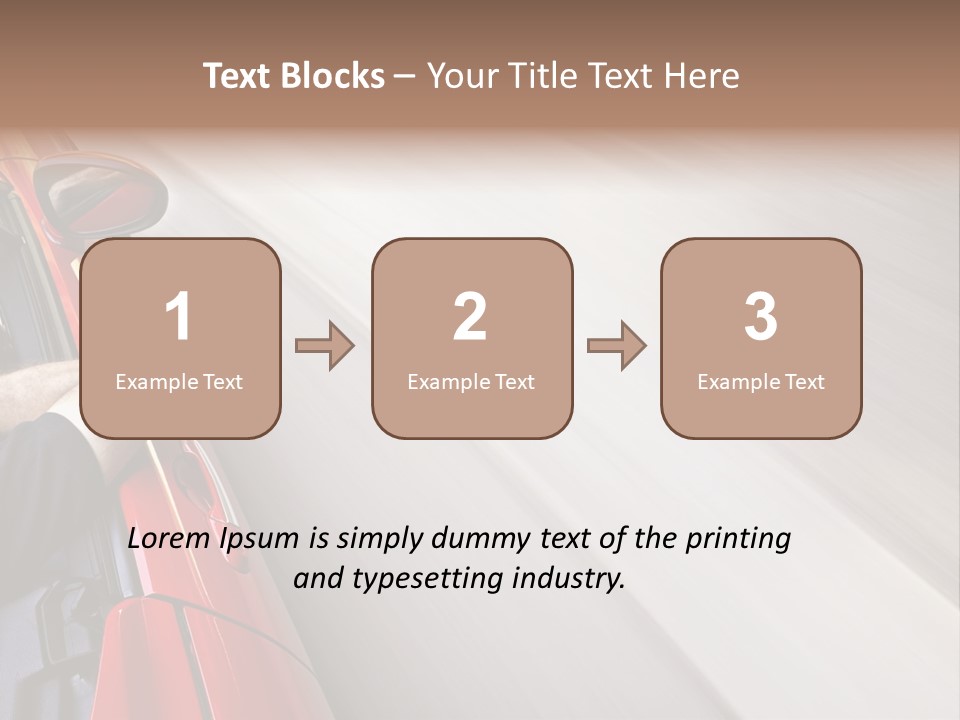 A Man Driving A Red Car On A Road PowerPoint Template