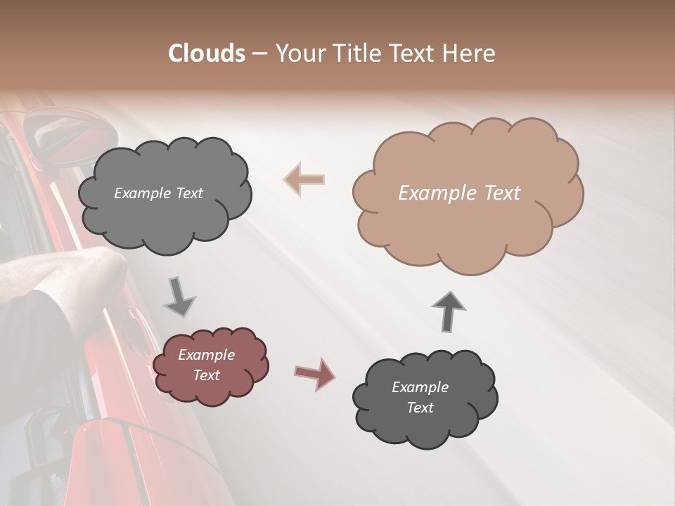 A Man Driving A Red Car On A Road PowerPoint Template