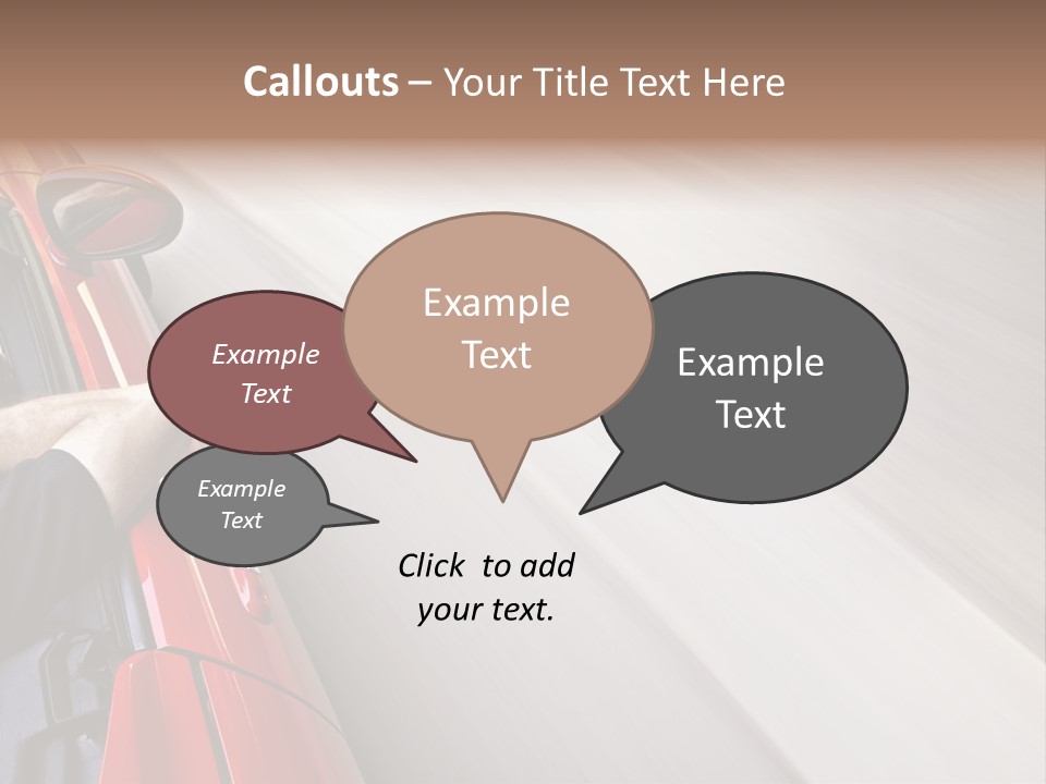 A Man Driving A Red Car On A Road PowerPoint Template