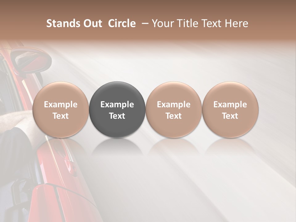 A Man Driving A Red Car On A Road PowerPoint Template