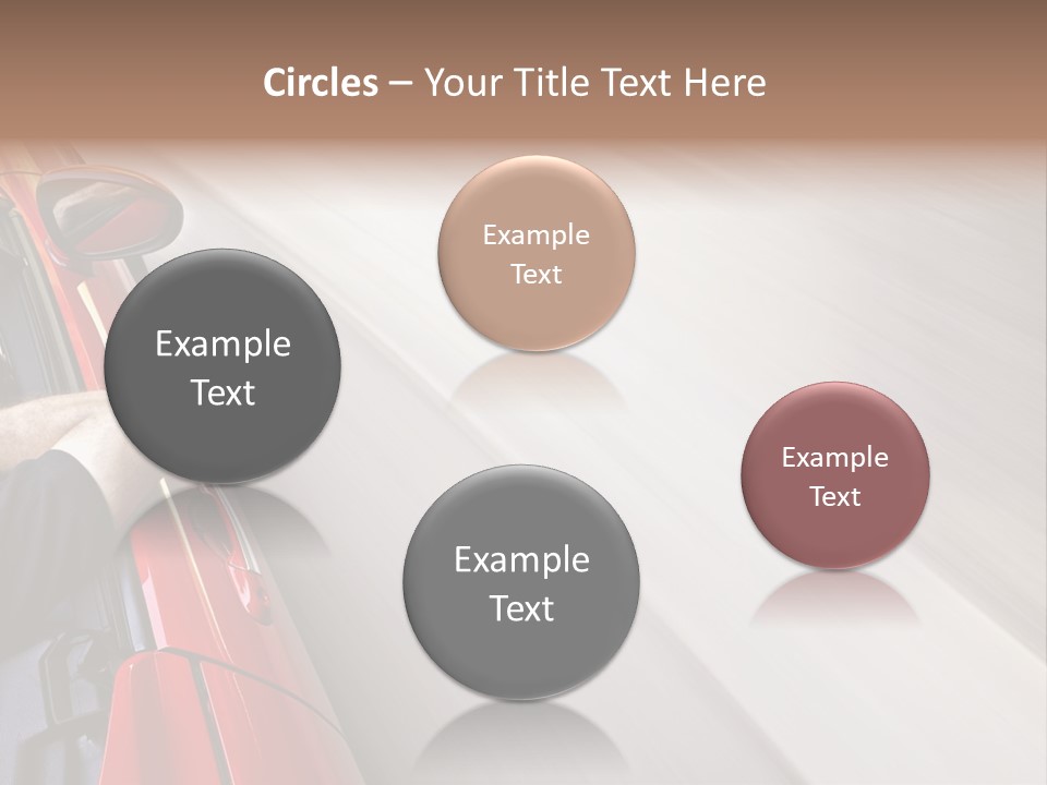 A Man Driving A Red Car On A Road PowerPoint Template