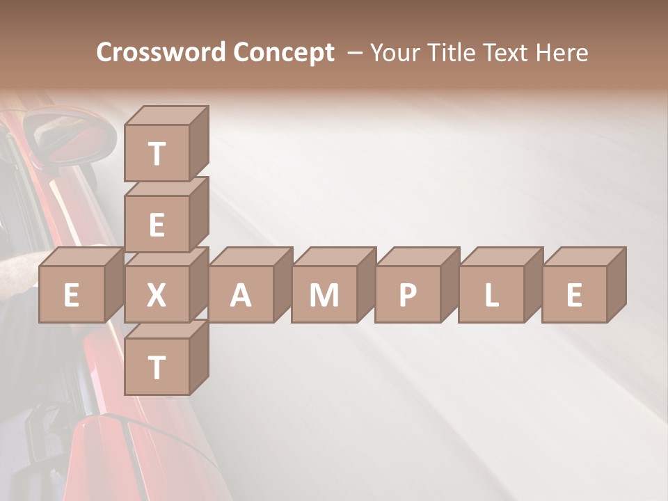 A Man Driving A Red Car On A Road PowerPoint Template