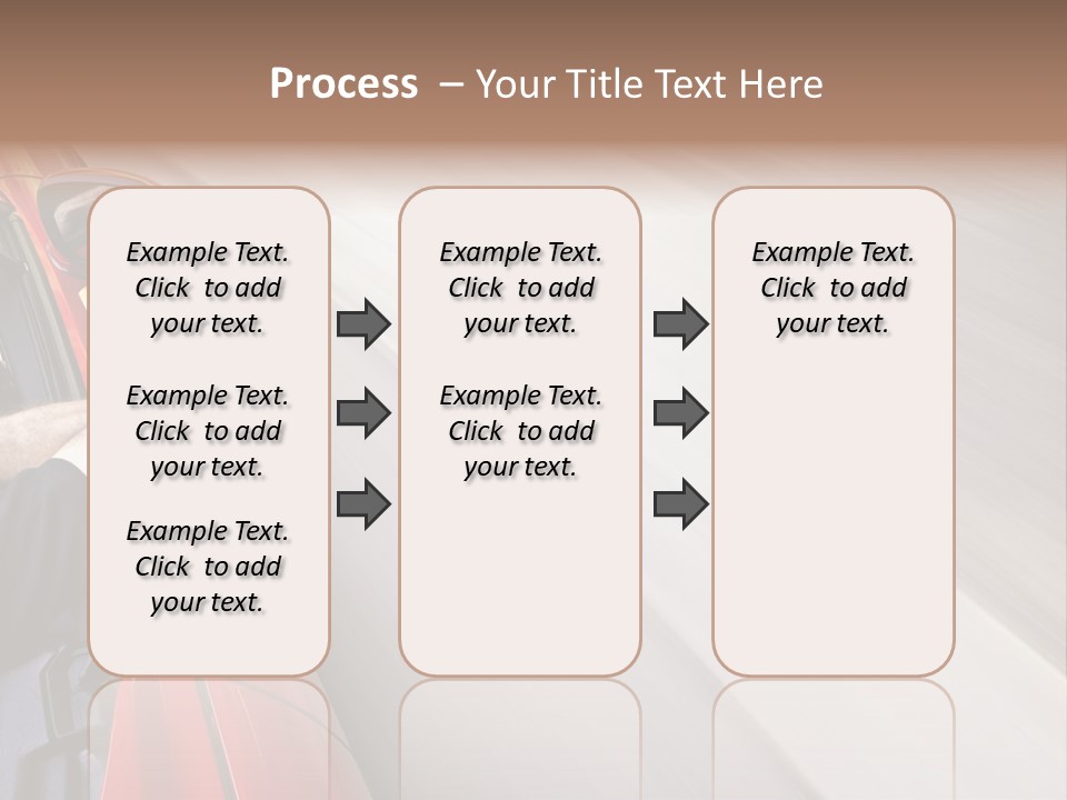 A Man Driving A Red Car On A Road PowerPoint Template
