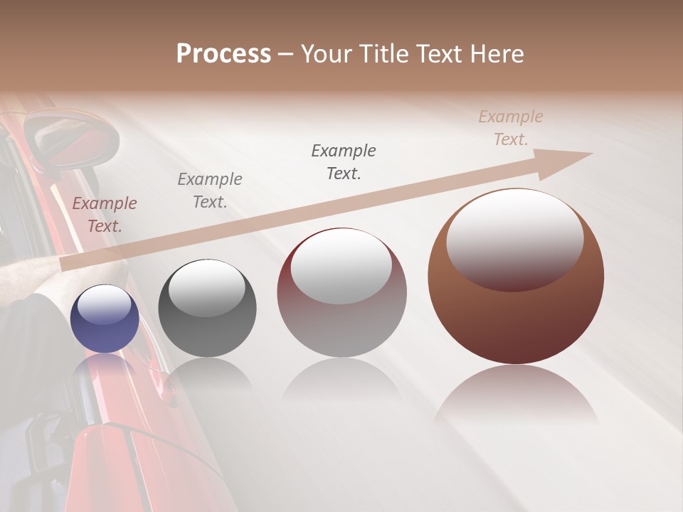 A Man Driving A Red Car On A Road PowerPoint Template