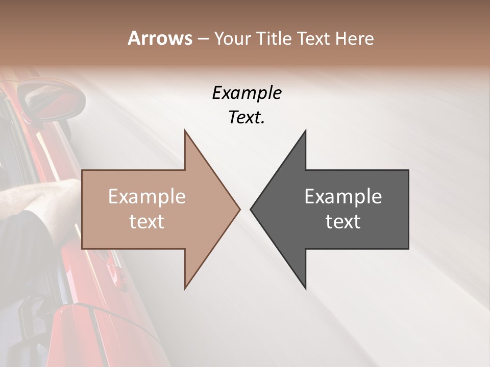 A Man Driving A Red Car On A Road PowerPoint Template