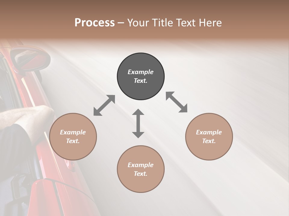 A Man Driving A Red Car On A Road PowerPoint Template