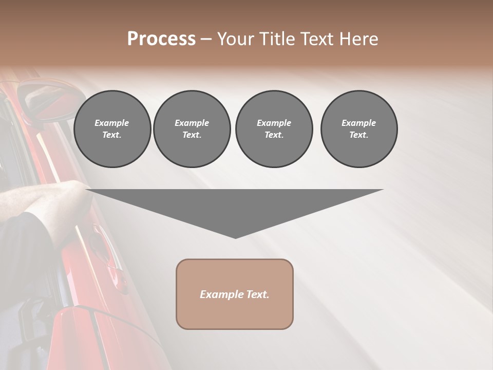 A Man Driving A Red Car On A Road PowerPoint Template