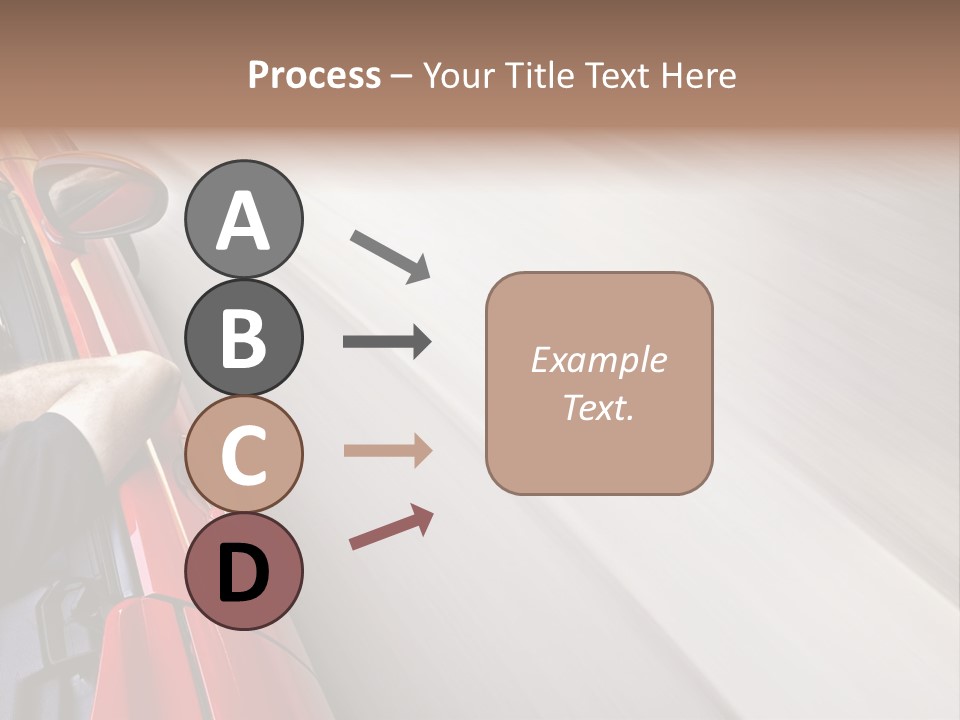A Man Driving A Red Car On A Road PowerPoint Template