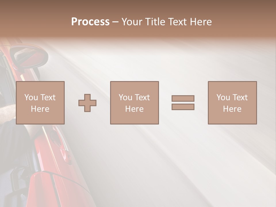 A Man Driving A Red Car On A Road PowerPoint Template