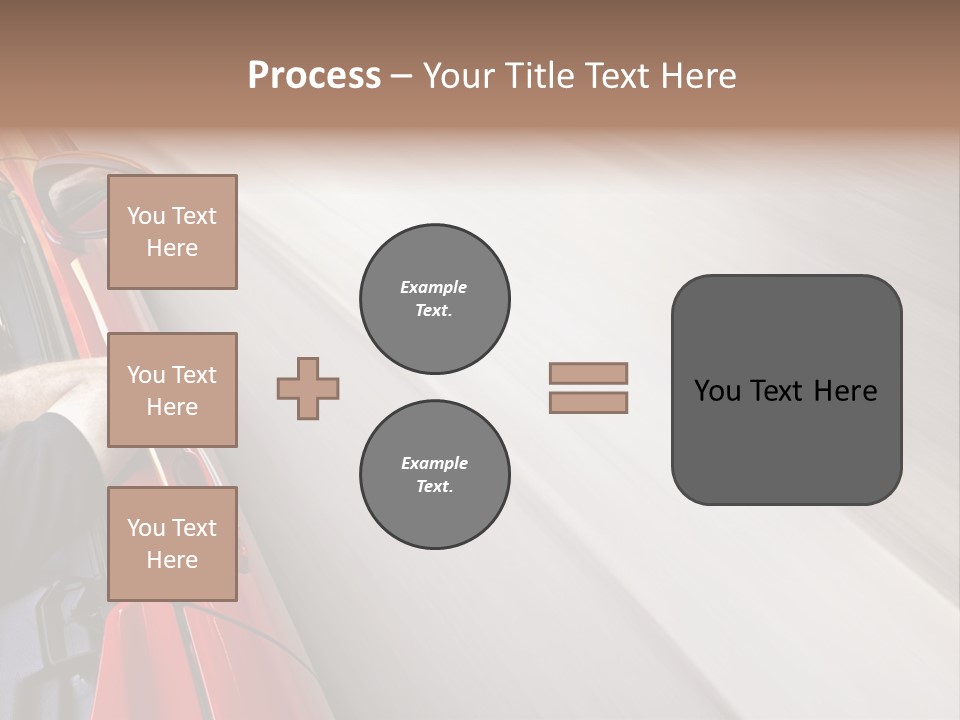 A Man Driving A Red Car On A Road PowerPoint Template