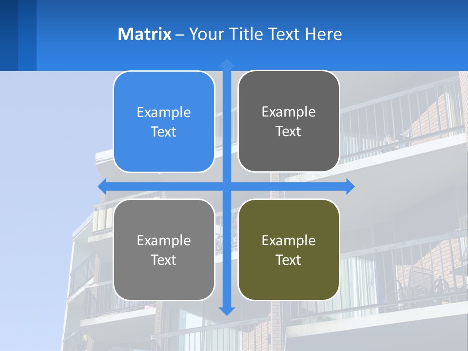 A Tall Building With Balconies And Balconies On The Balconies PowerPoint Template