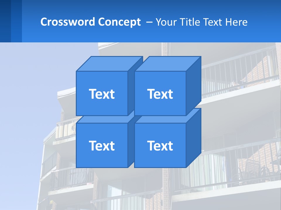 A Tall Building With Balconies And Balconies On The Balconies PowerPoint Template