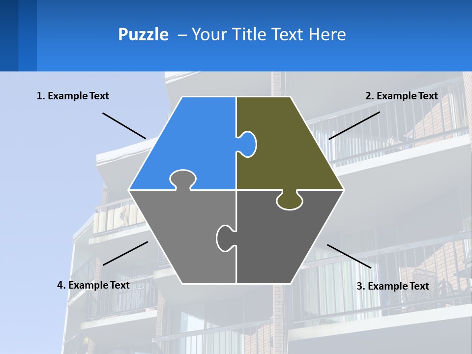 A Tall Building With Balconies And Balconies On The Balconies PowerPoint Template