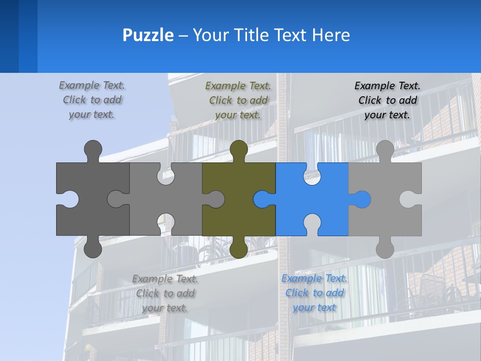 A Tall Building With Balconies And Balconies On The Balconies PowerPoint Template