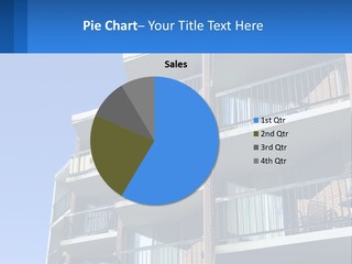 A Tall Building With Balconies And Balconies On The Balconies PowerPoint Template