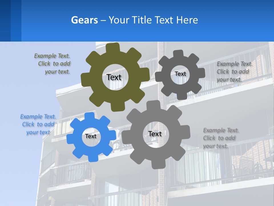 A Tall Building With Balconies And Balconies On The Balconies PowerPoint Template
