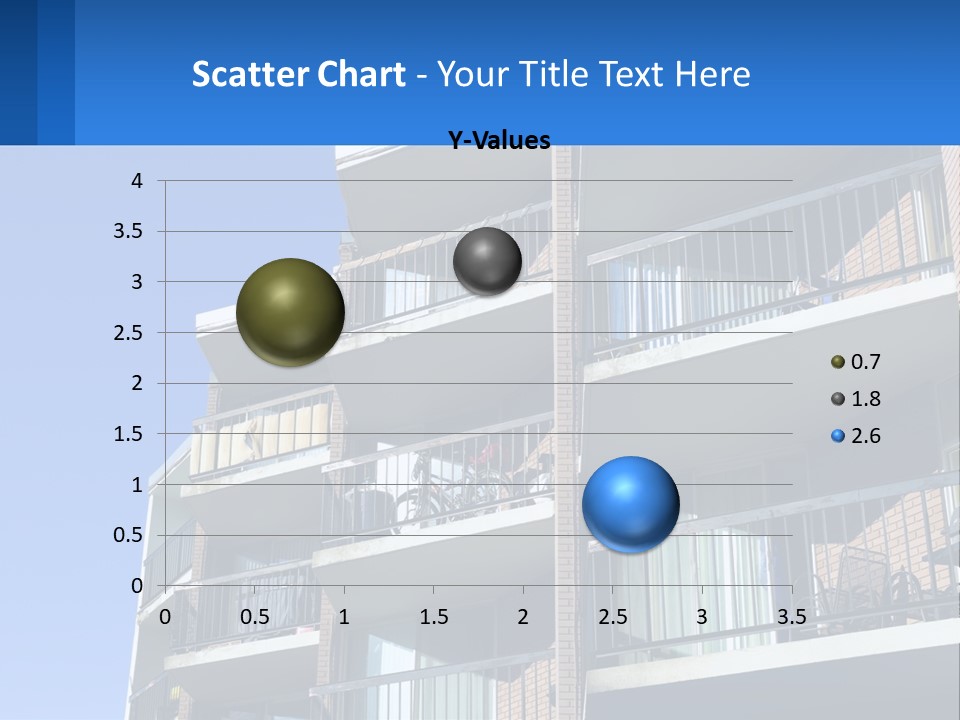 A Tall Building With Balconies And Balconies On The Balconies PowerPoint Template