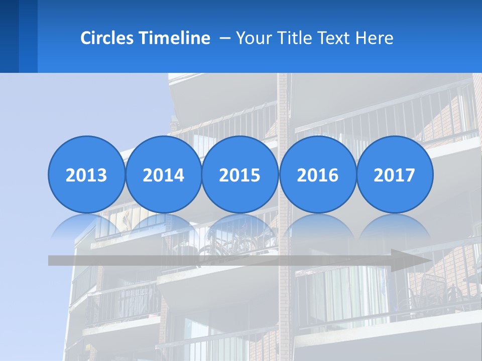 A Tall Building With Balconies And Balconies On The Balconies PowerPoint Template