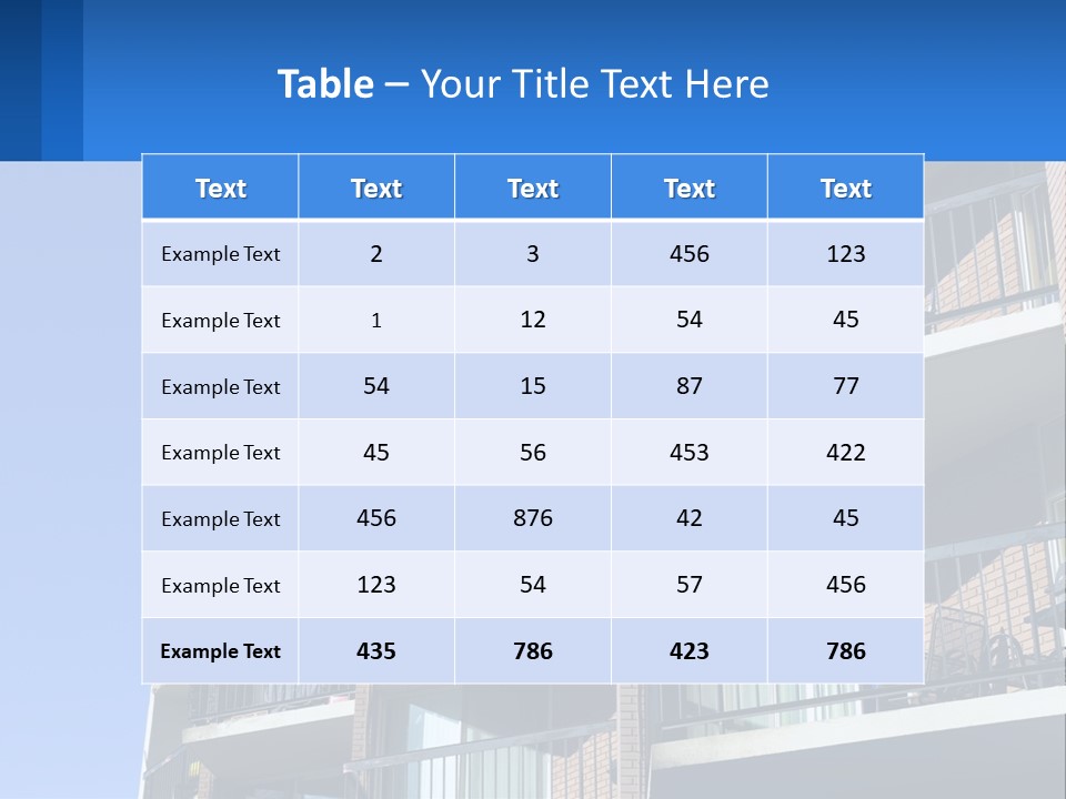 A Tall Building With Balconies And Balconies On The Balconies PowerPoint Template