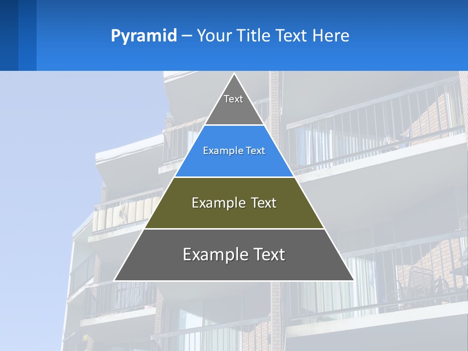 A Tall Building With Balconies And Balconies On The Balconies PowerPoint Template